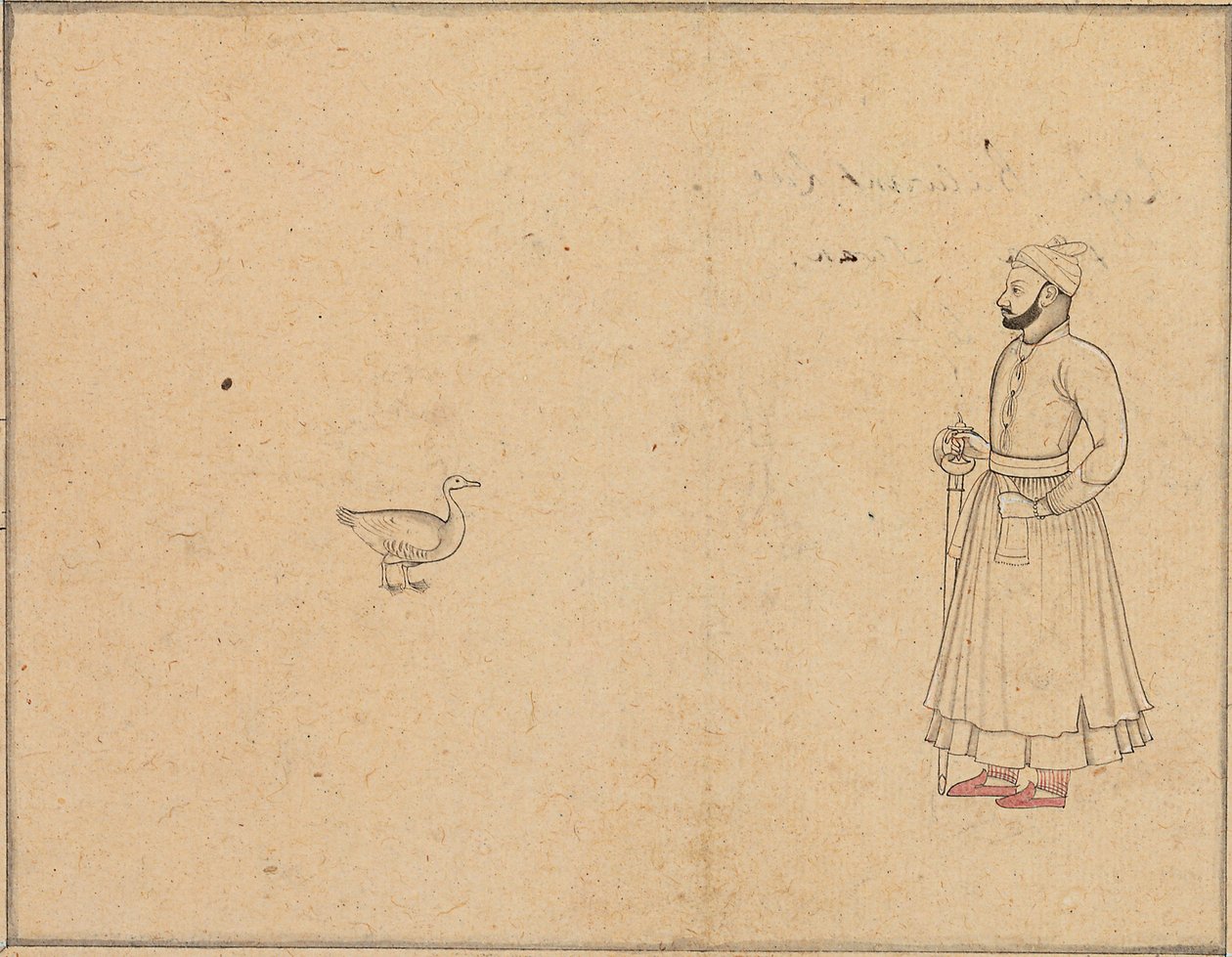 Raja Balwant Dev Singh és egy hattyú, 1750-55 körül alkotó: Nainsukh