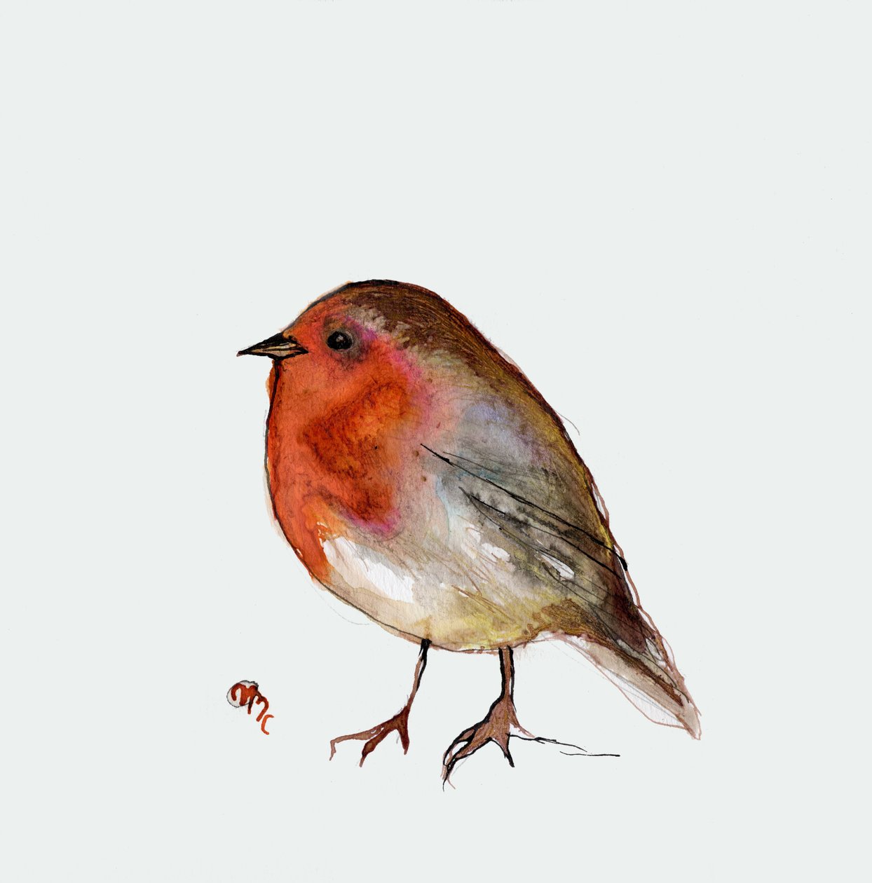Fat Robin, 2017, (tinta papíron) alkotó: Nancy Moniz Charalambous