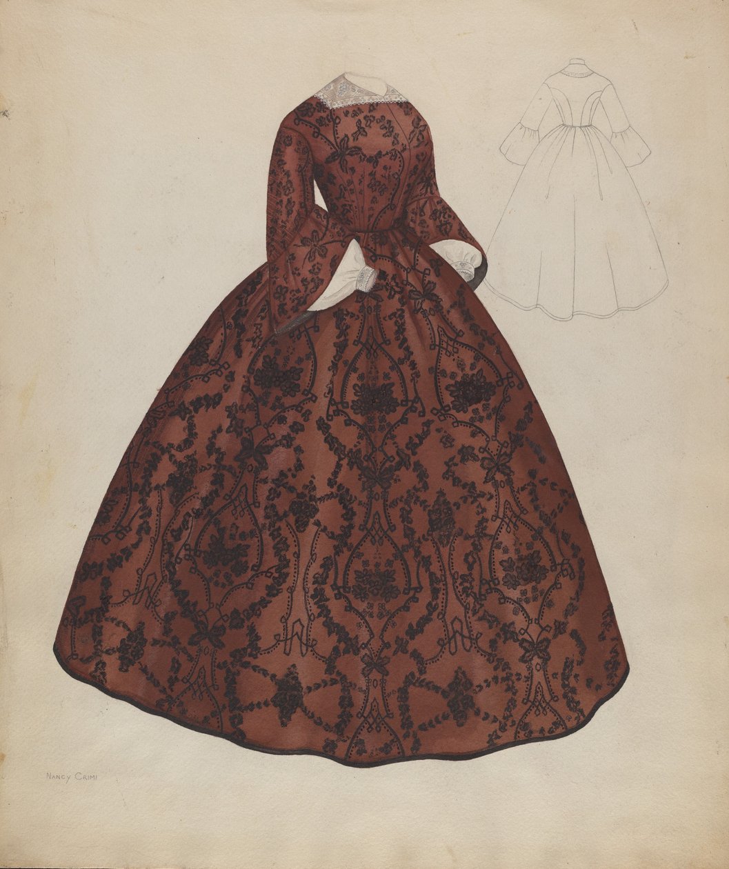 ruha, c. 1938. alkotó: Nancy Crimi