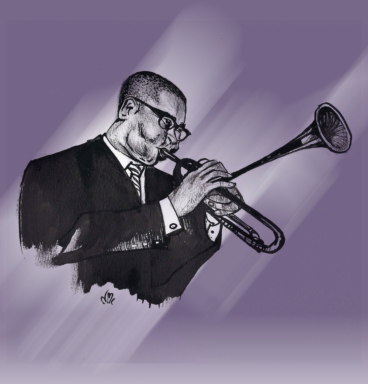 Dizzy Gillespie, 2021 (rajz) alkotó: Nancy Moniz Charalambous
