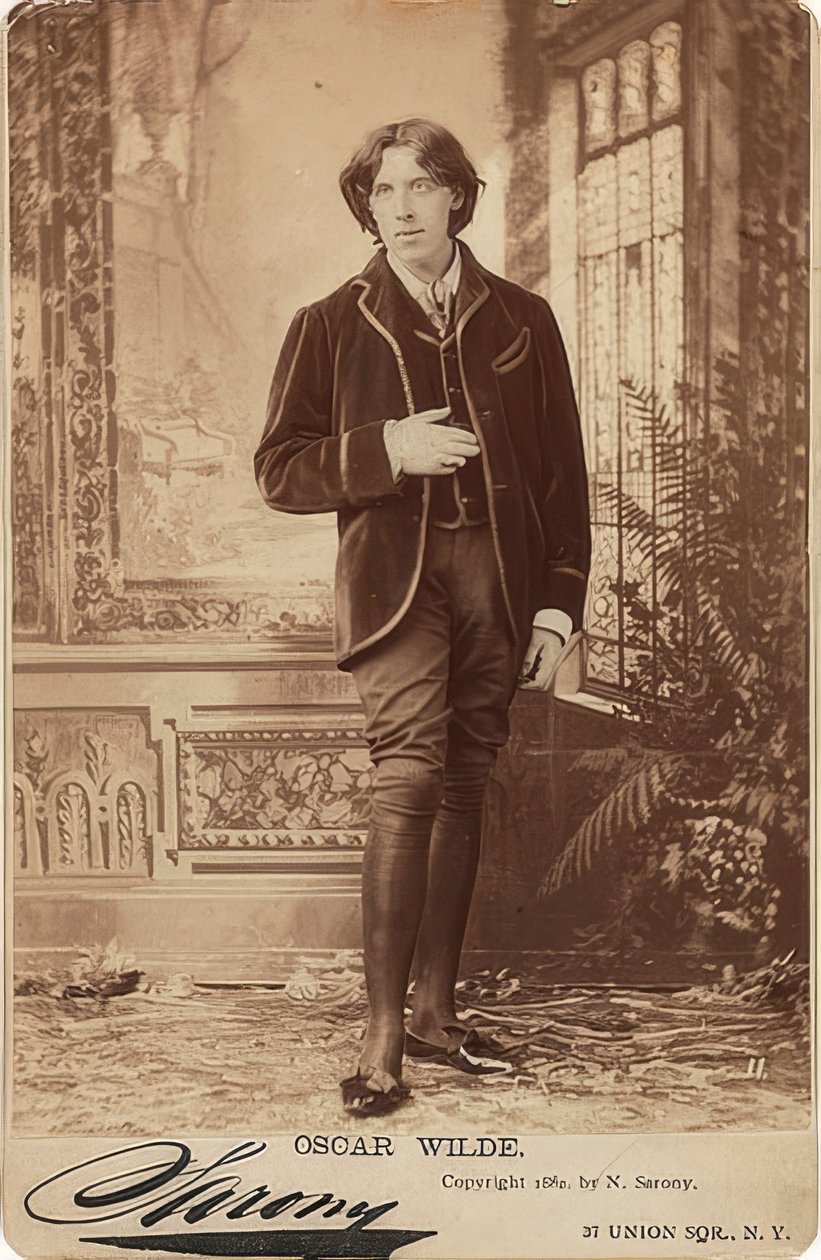 Oscar Wilde (1854-1900) portréja. 1882 alkotó: Napoleon Sarony