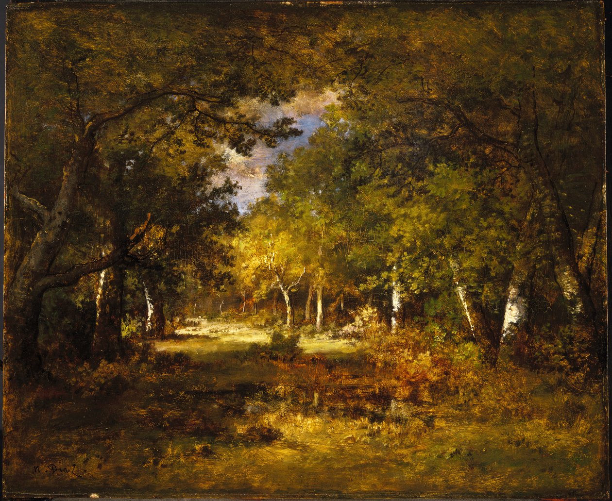Erdei jelenet, 1844-60 körül alkotó: Narcisse Virgile Diaz de la Peña