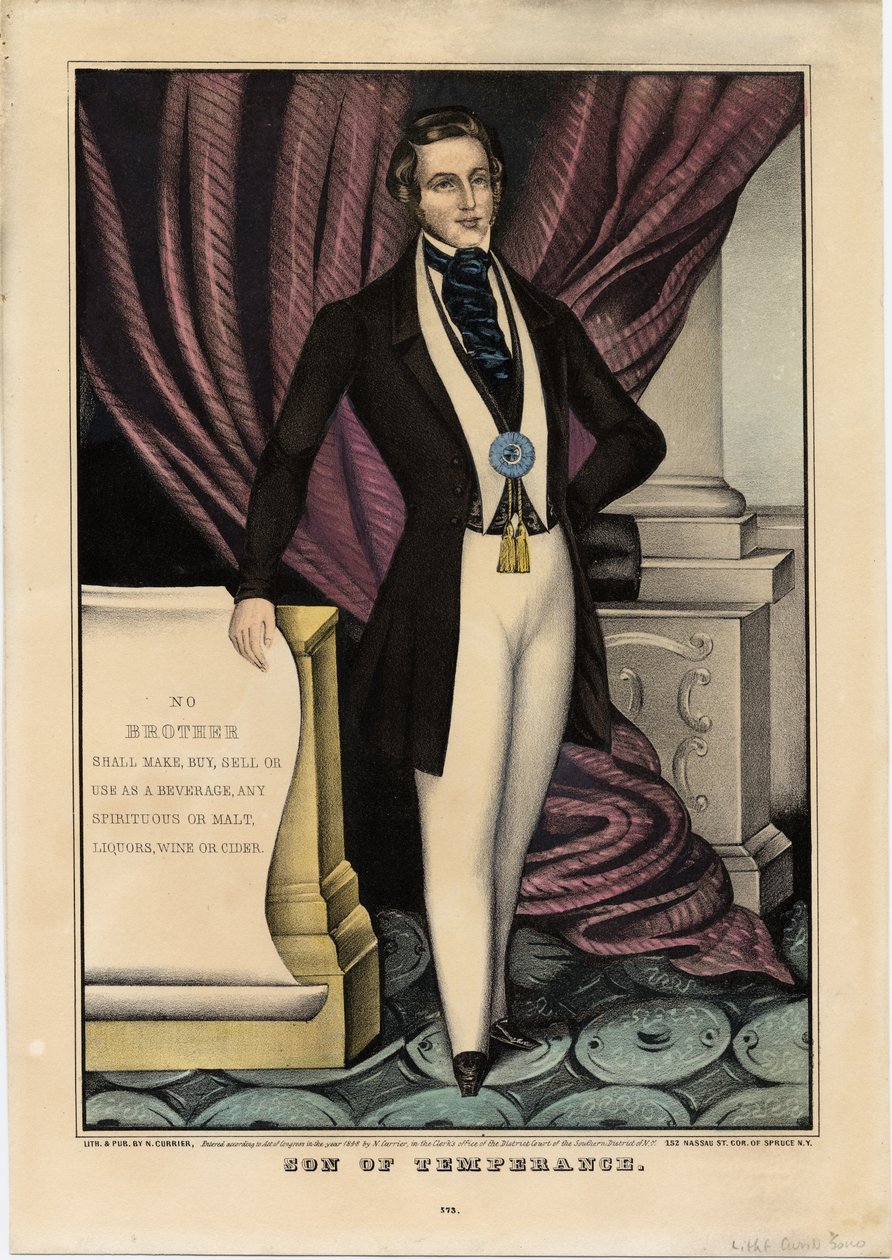 A mértékletesség fia, N. Currier, New York, 1848 alkotó: Nathaniel Currier