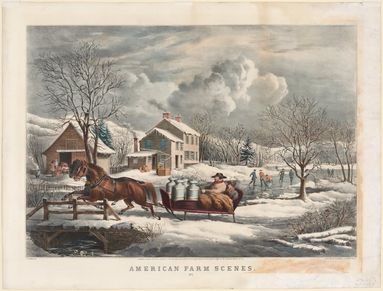 Amerikai farm jelenetek, tél alkotó: Nathaniel Currier