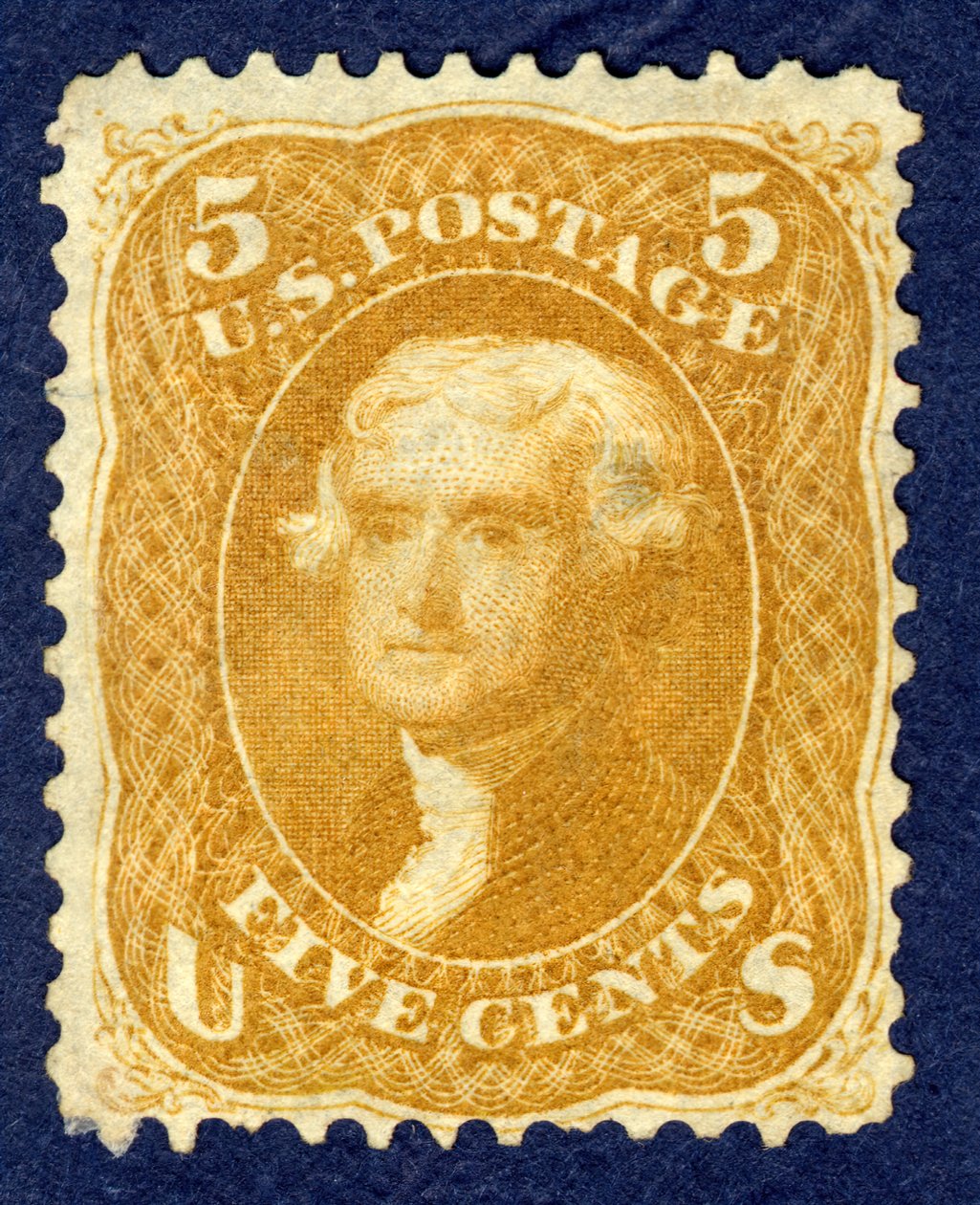 5c Jefferson kislemez, 1861. alkotó: National Bank Note Company