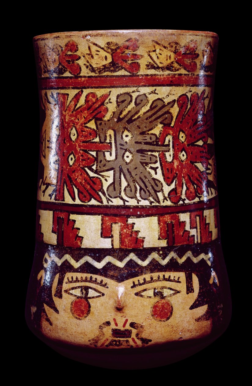 Hengeres tégely, késő Nazca stílusú (kerámia) alkotó: Nazca Culture