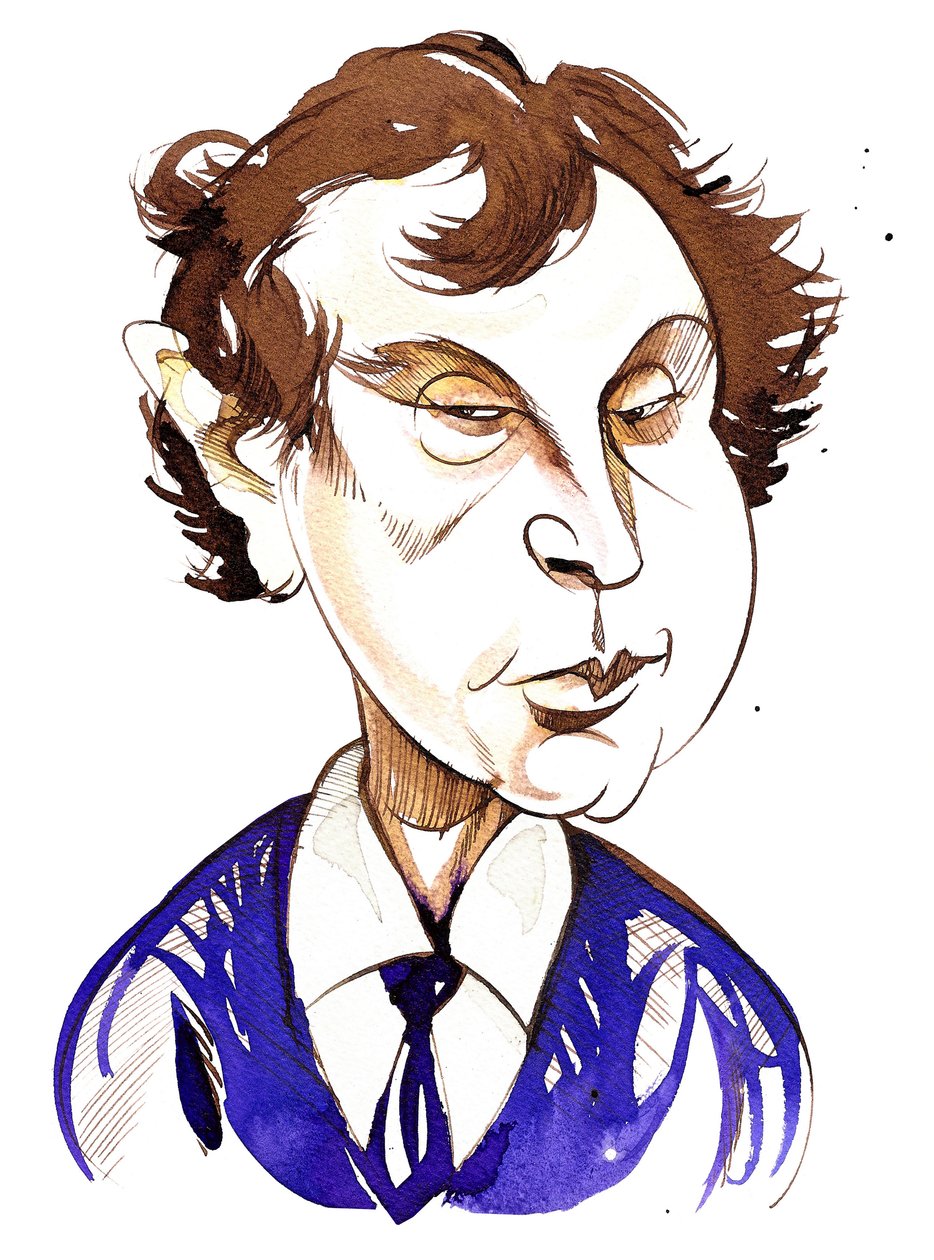 András Schiff (Hungarian pianistorn 1953), colour caricature alkotó: Neale Osborne