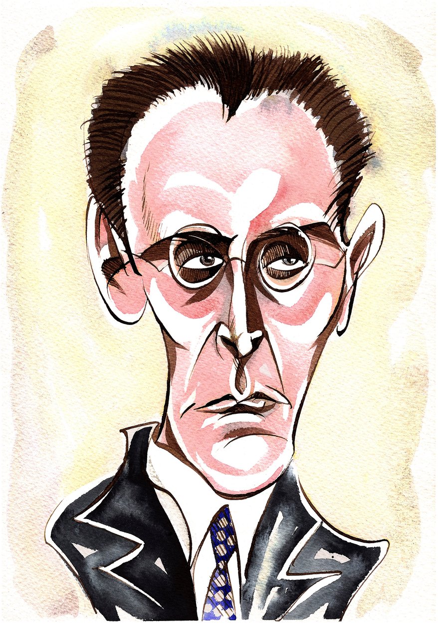Anton von Webern - színes karikatúra alkotó: Neale Osborne