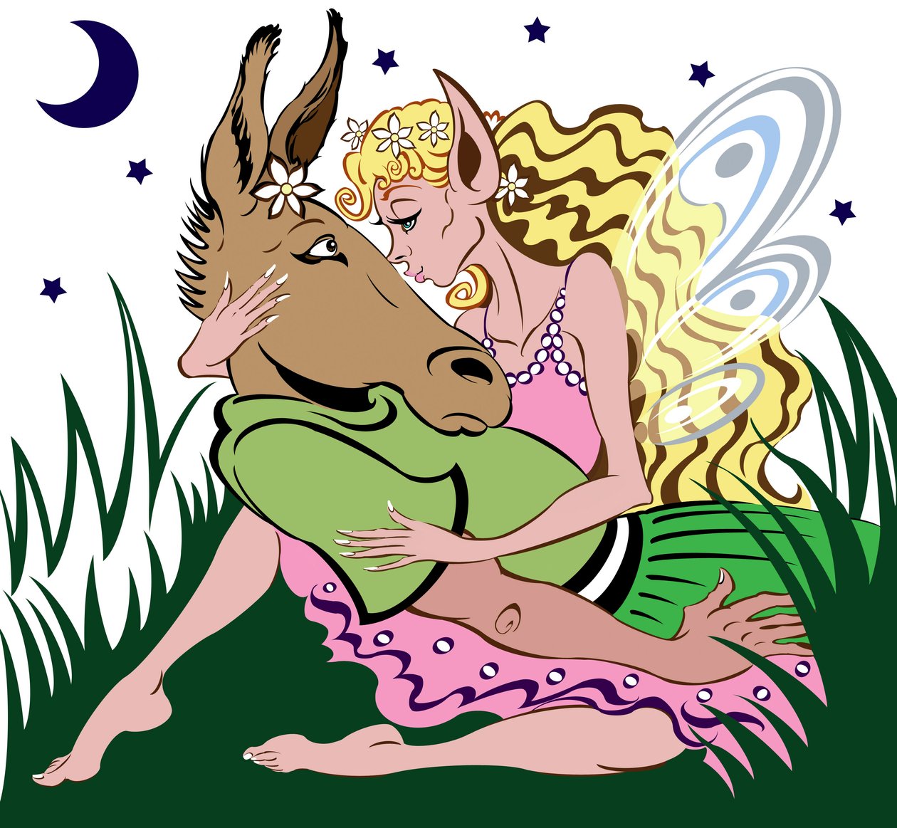 Bottom and Titania, William Shakespeare Szentivánéji álom című művéből alkotó: Neale Osborne
