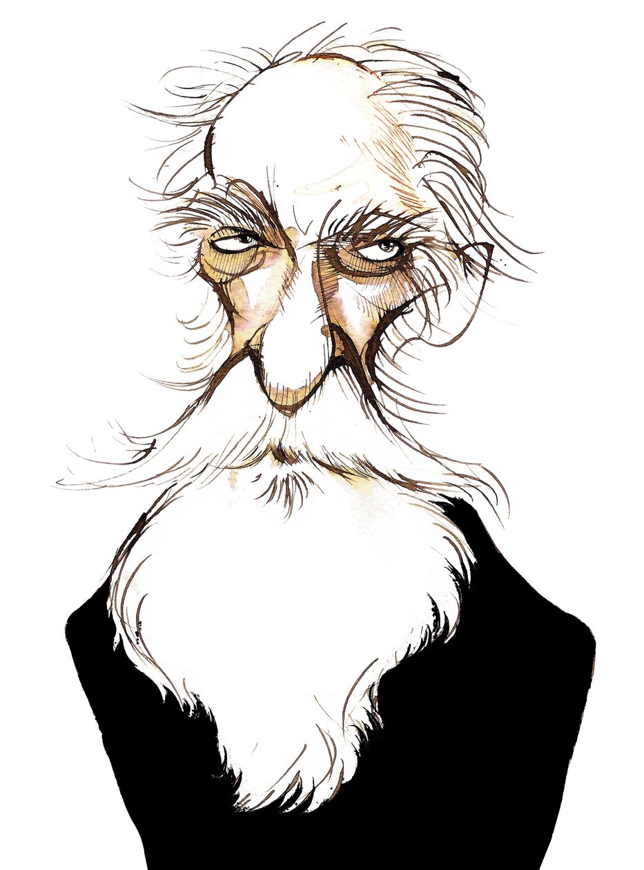 Charles Koechlin francia zeneszerző és író (1867-1950) karikatúra alkotó: Neale Osborne
