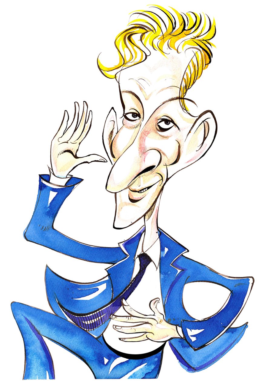 Danny Kaye - karikatúra alkotó: Neale Osborne