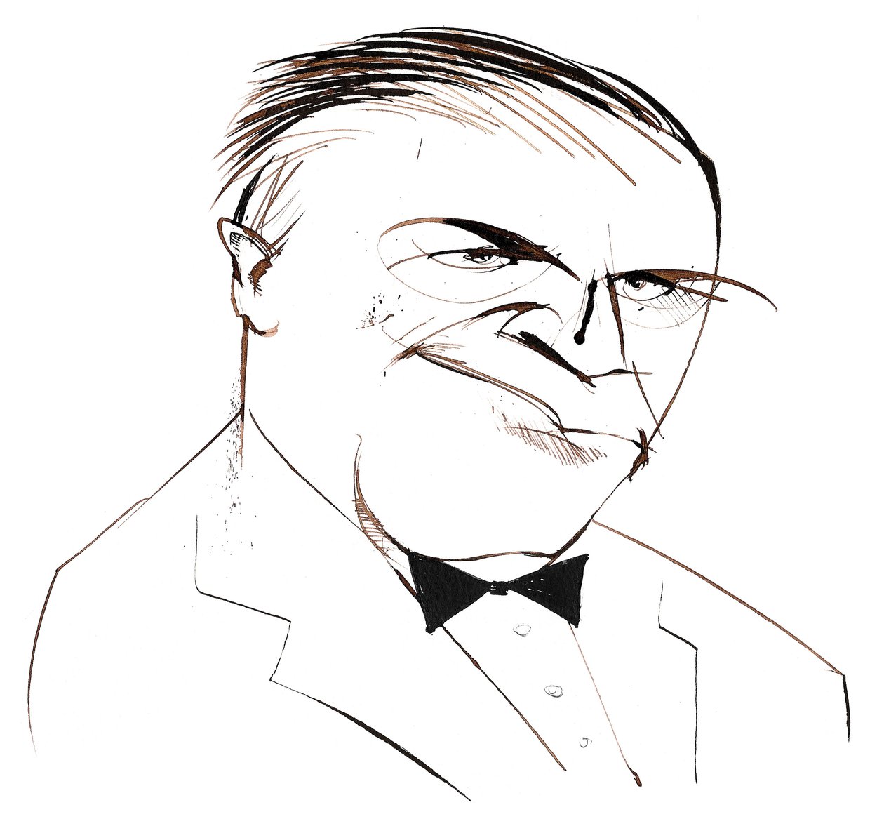 Ferde Grofé (1892-1972) amerikai zeneszerző, hangszerelő és zongoraművész, karikatúra alkotó: Neale Osborne