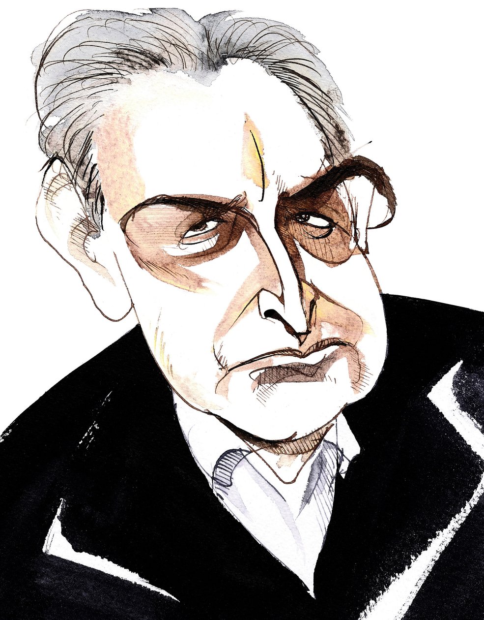 John Banville ír regény- és forgatókönyvíró; krimiíró Benjamin Black írónévvel; karikatúra alkotó: Neale Osborne