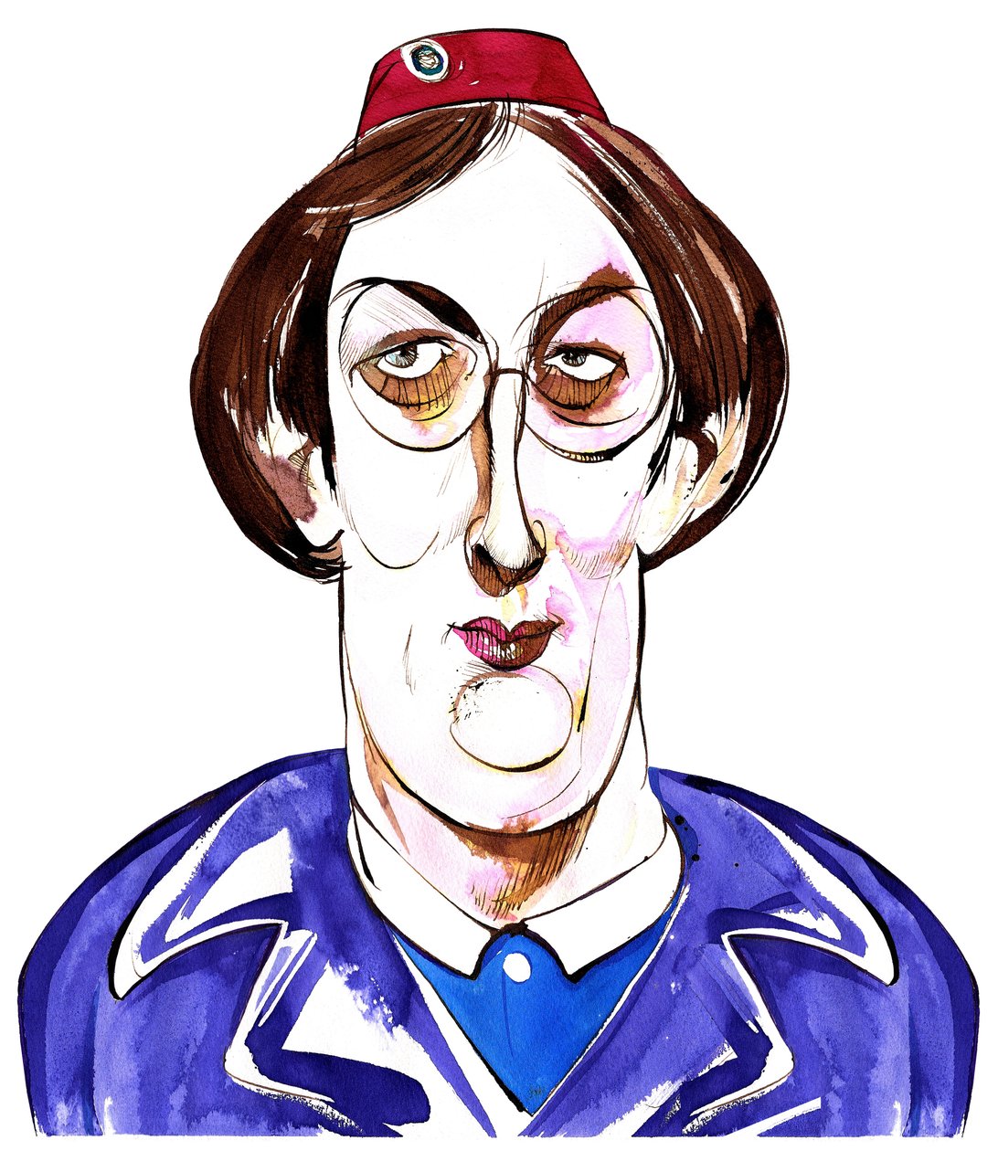 Miranda Hart – Chummyként karikatúrázva a BBC Call the Midwife című drámasorozatából alkotó: Neale Osborne