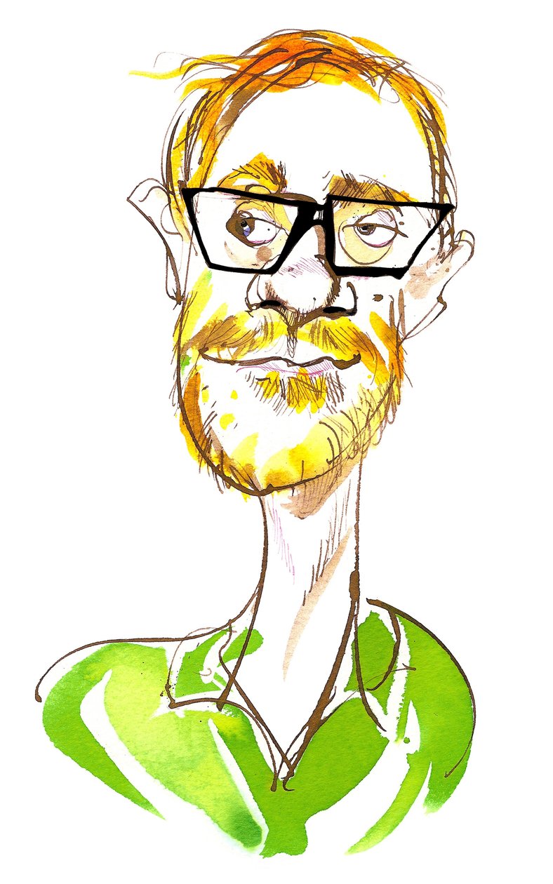 Stephen Merchant - angol komikus, író, rendező, színész és rádiós műsorvezető, 1974. alkotó: Neale Osborne