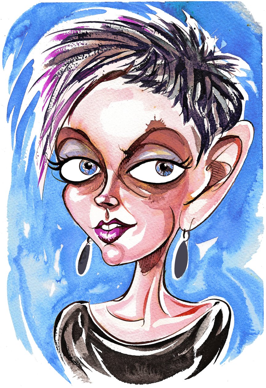 Tansy Davies - karikatúra alkotó: Neale Osborne