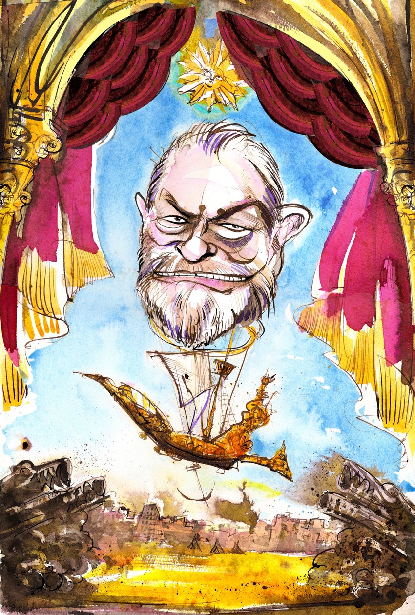 Terry Gilliam - amerikai születésű brit filmrendező, forgatókönyvíró, Monty Python-tag és animátor, 1940. alkotó: Neale Osborne
