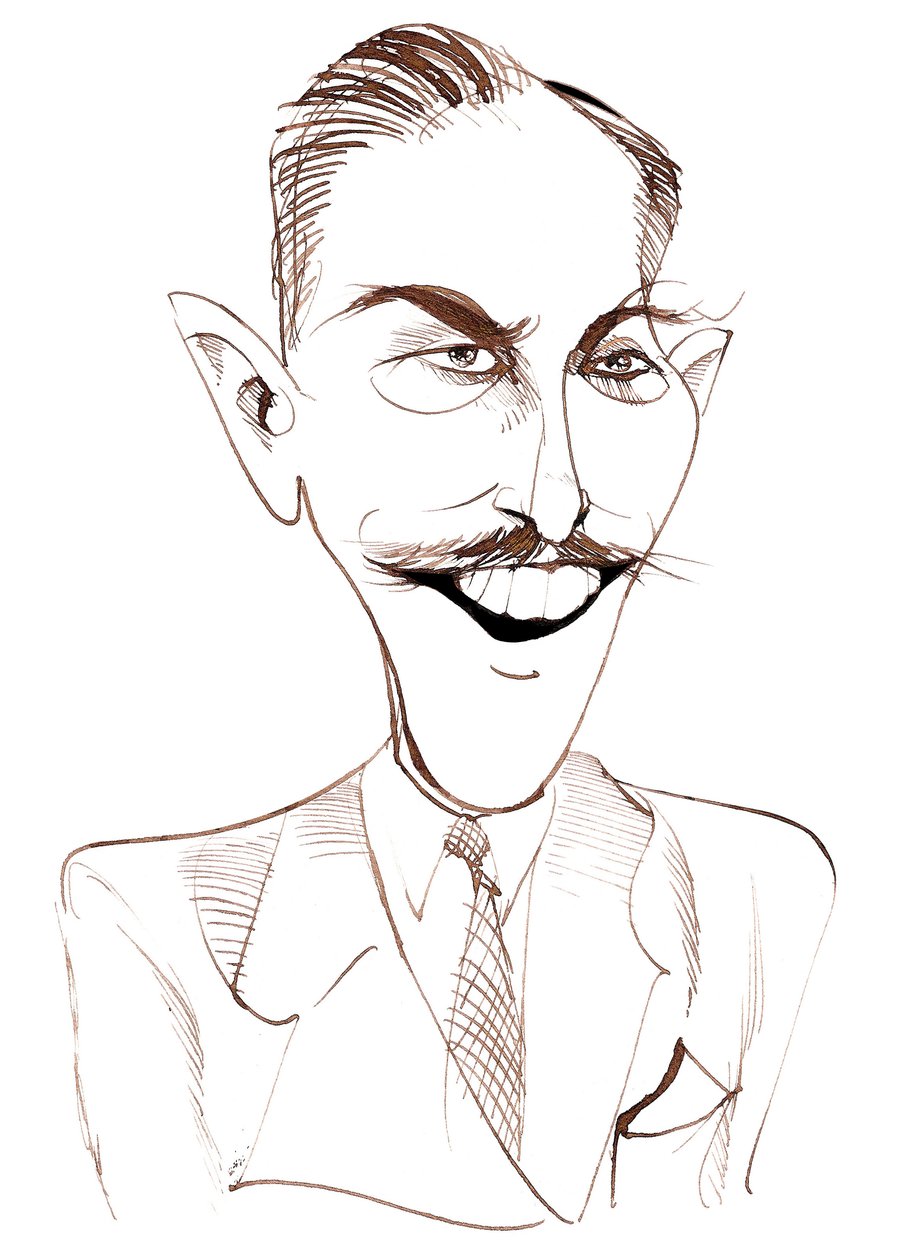 Walt Disney amerikai filmproducer, üzleti mágnás, karikaturista és animátor; karikatúra alkotó: Neale Osborne