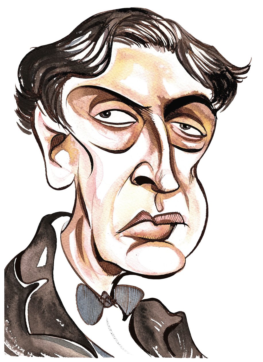 Alban Berg - színes karikatúra alkotó: Neale Osborne