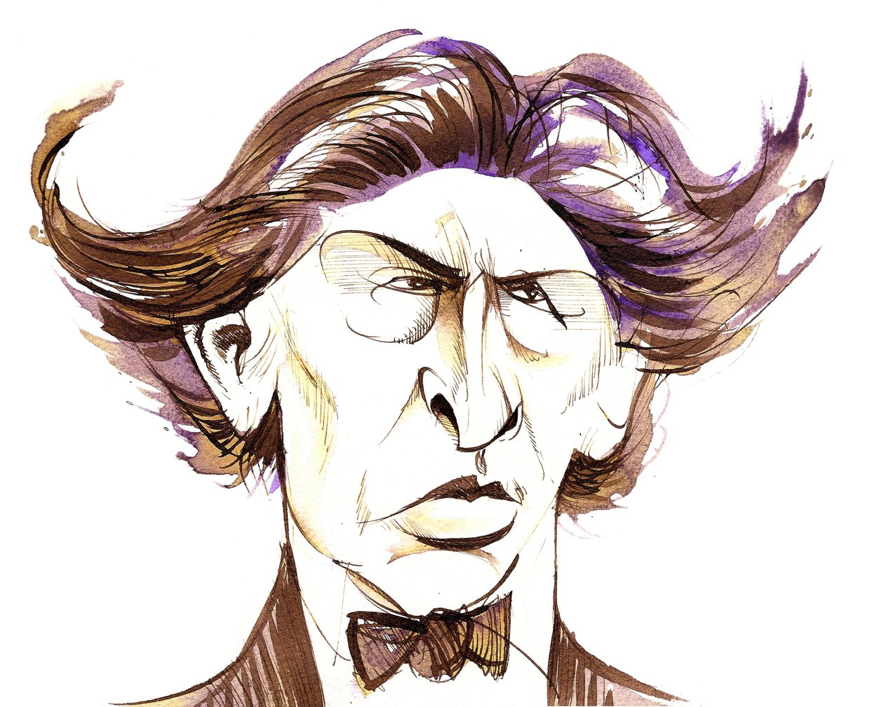 Ferruccio Busoni - színes karikatúra alkotó: Neale Osborne
