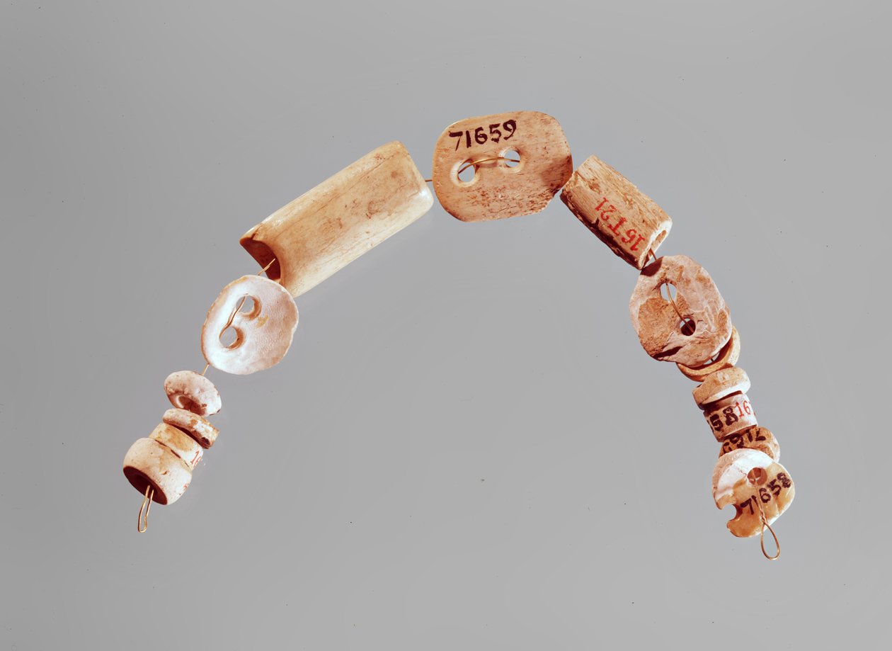 Nyaklánc vagy karkötő, Seine-Oise-Marne kultúra, ie 2800-2000 (csont és mészkő) alkotó: Neolithic