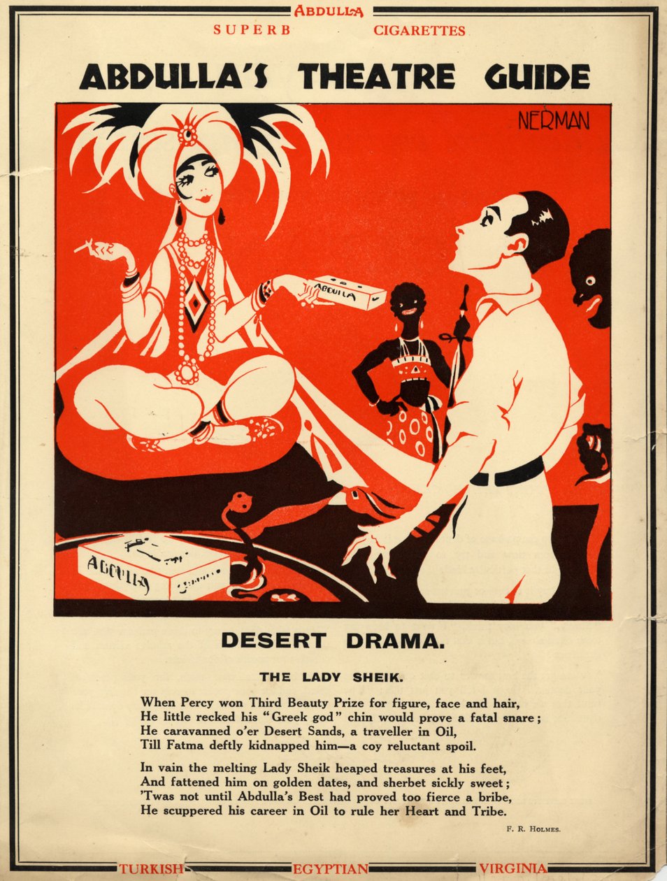 Abdulla cigaretta, 1928 alkotó: Nerman