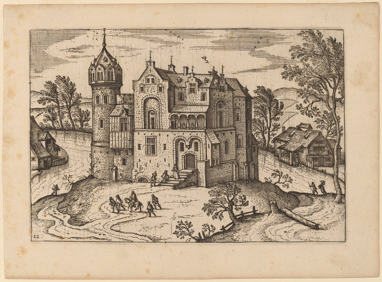 Vár egy folyó mellett alkotó: Netherlandish 16th Century