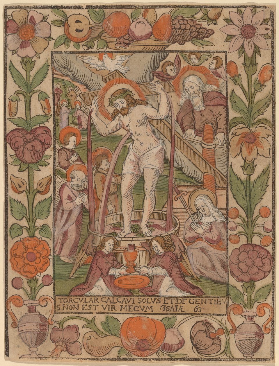 Krisztus a borprésben alkotó: Netherlandish 16th Century