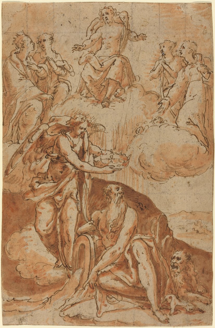 Szent Jeromos (?) alkotó: Netherlandish 16th Century