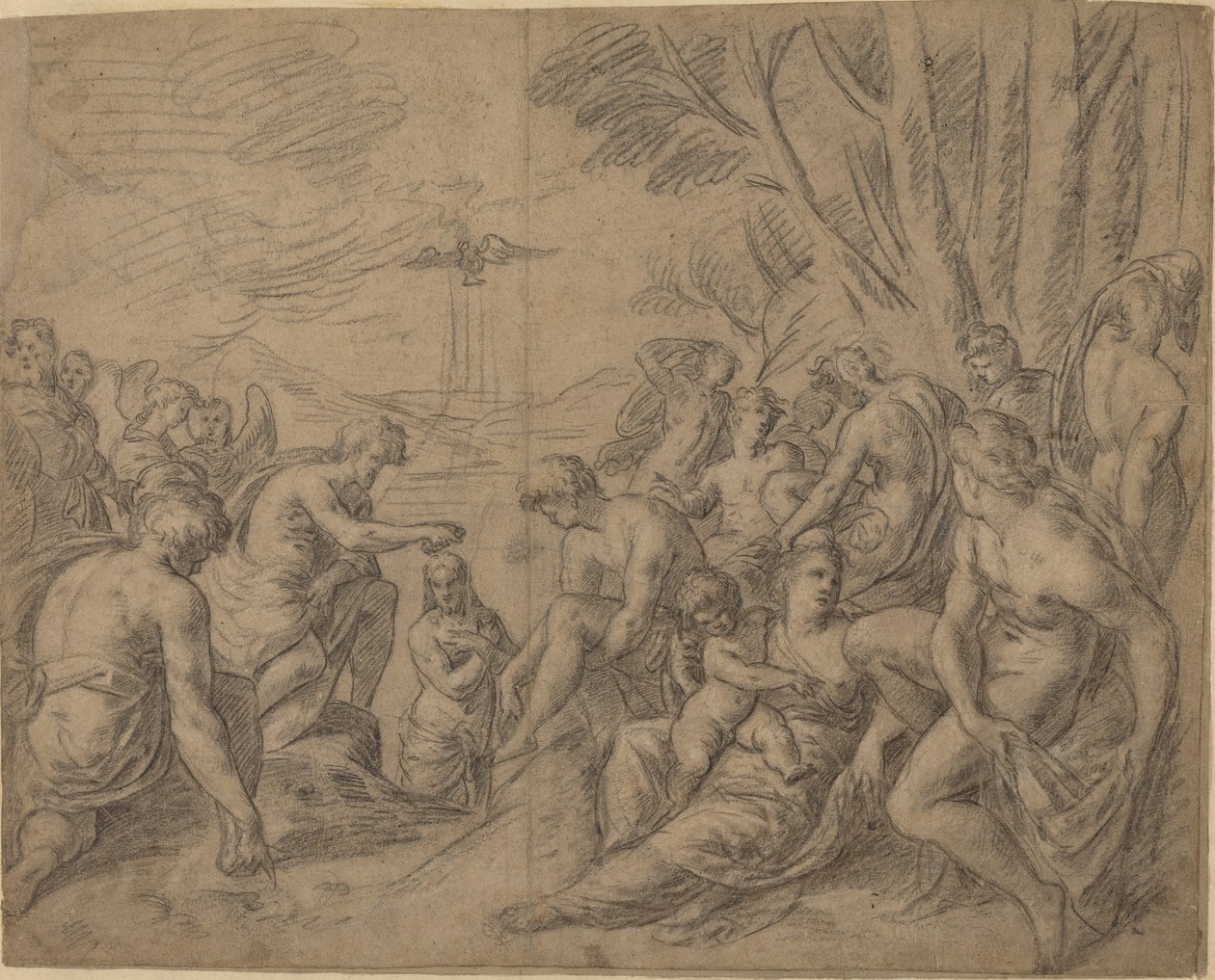 Krisztus keresztsége alkotó: Netherlandish 16th Century