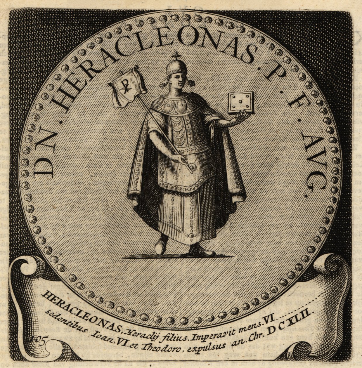 Heraklonas bizánci császár portréja. alkotó: Netherlandish School