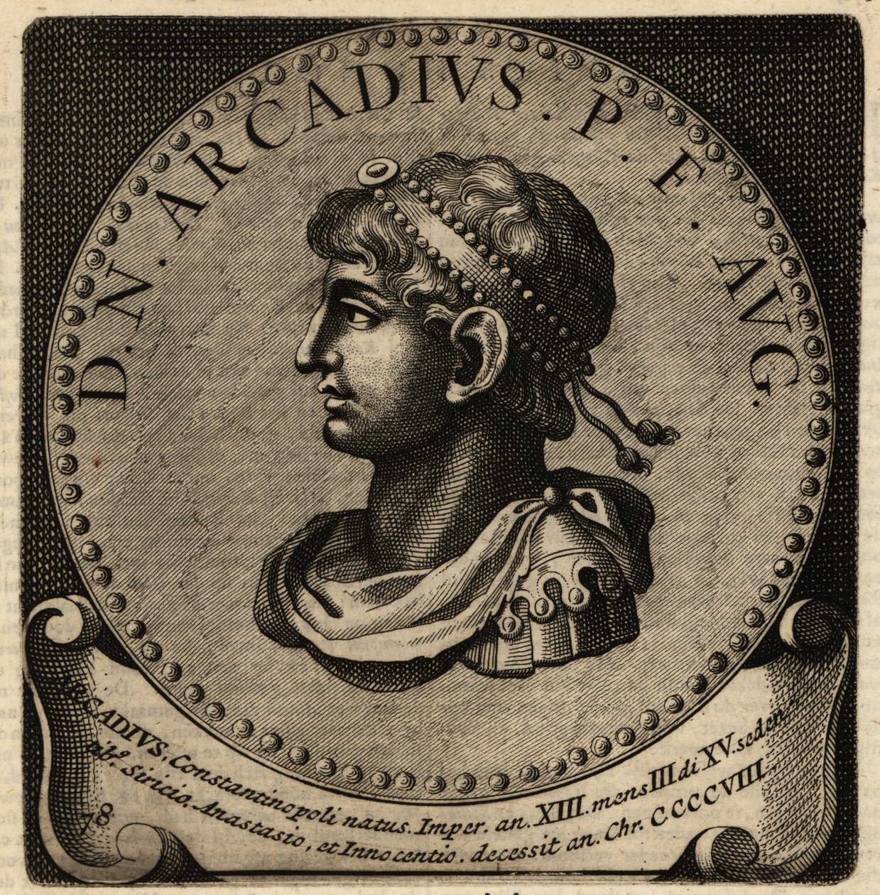 Arcadius római császár portréja. alkotó: Netherlandish School