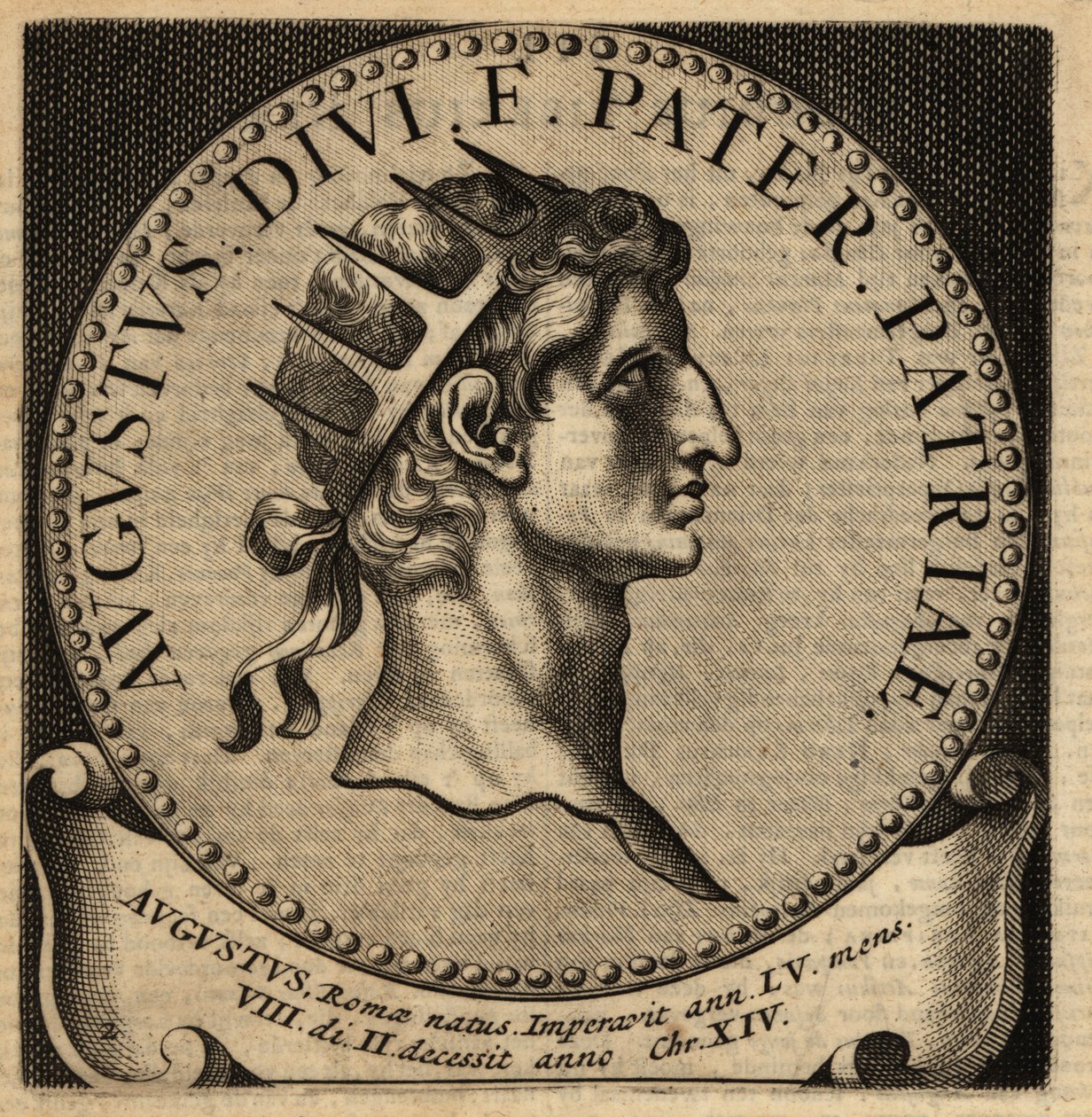 Augustus római császár portréja. alkotó: Netherlandish School