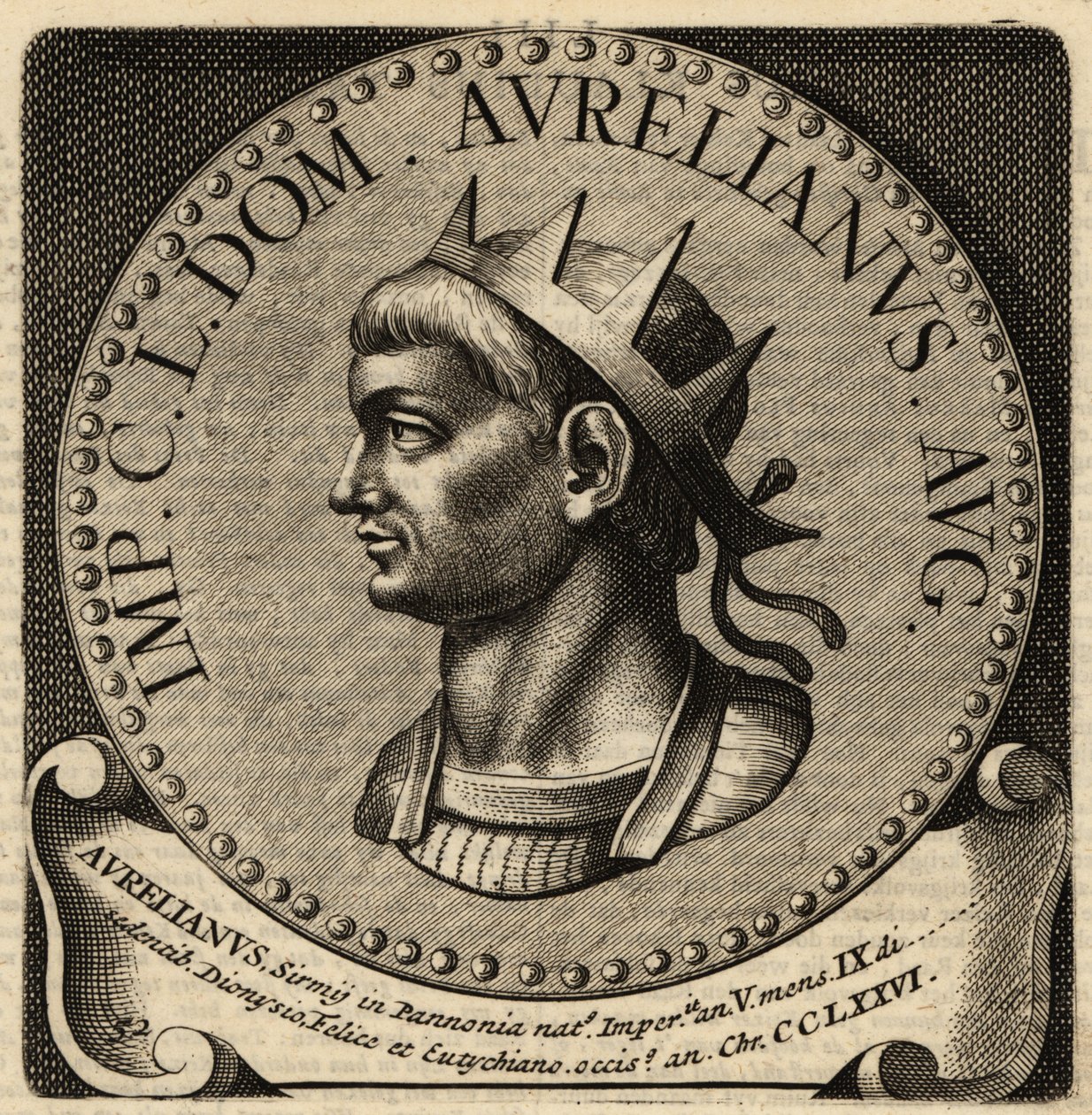 Aurelianus római császár portréja. alkotó: Netherlandish School