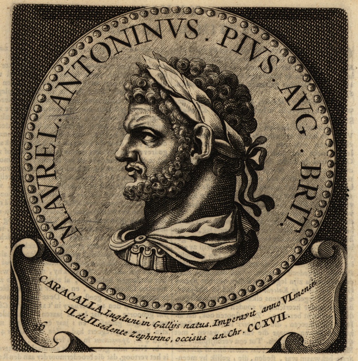 Caracalla római császár portréja. alkotó: Netherlandish School