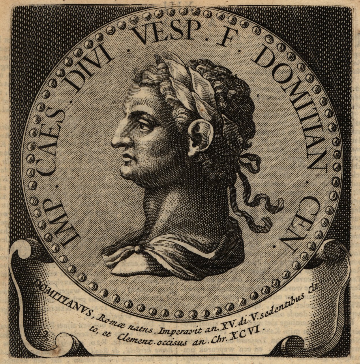 Domitianus római császár portréja. alkotó: Netherlandish School