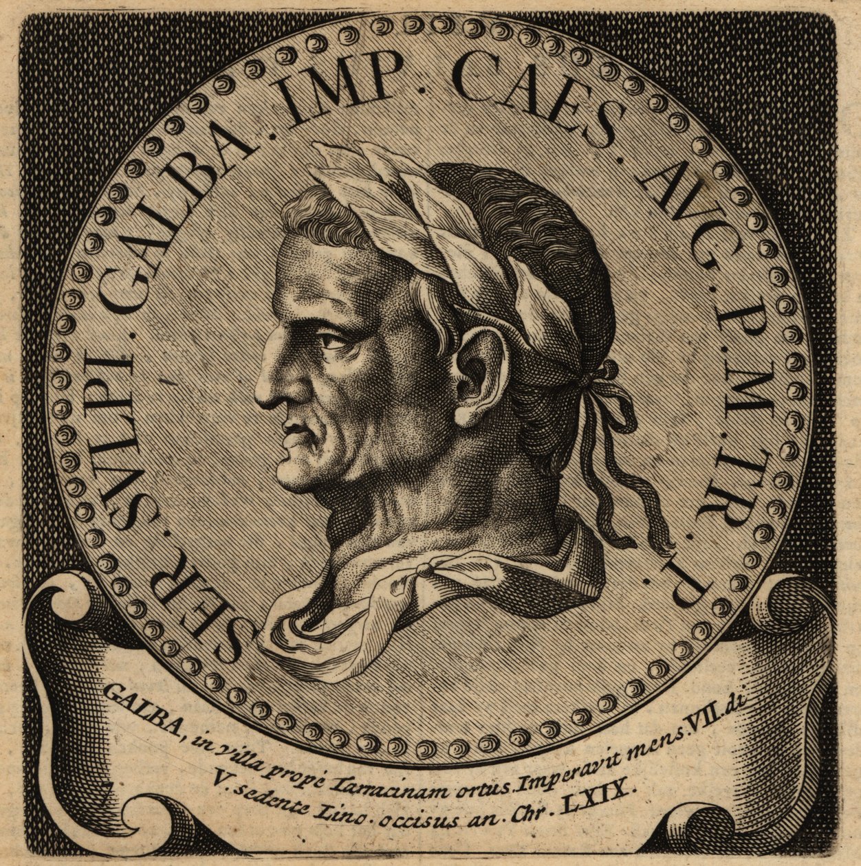 Galba római császár portréja. alkotó: Netherlandish School