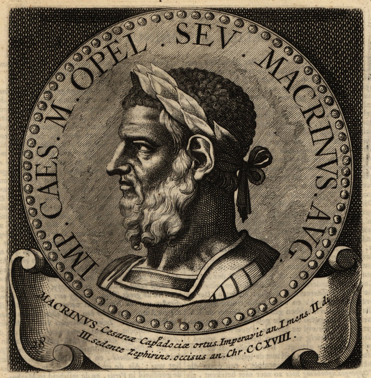 Macrinus római császár portréja. alkotó: Netherlandish School
