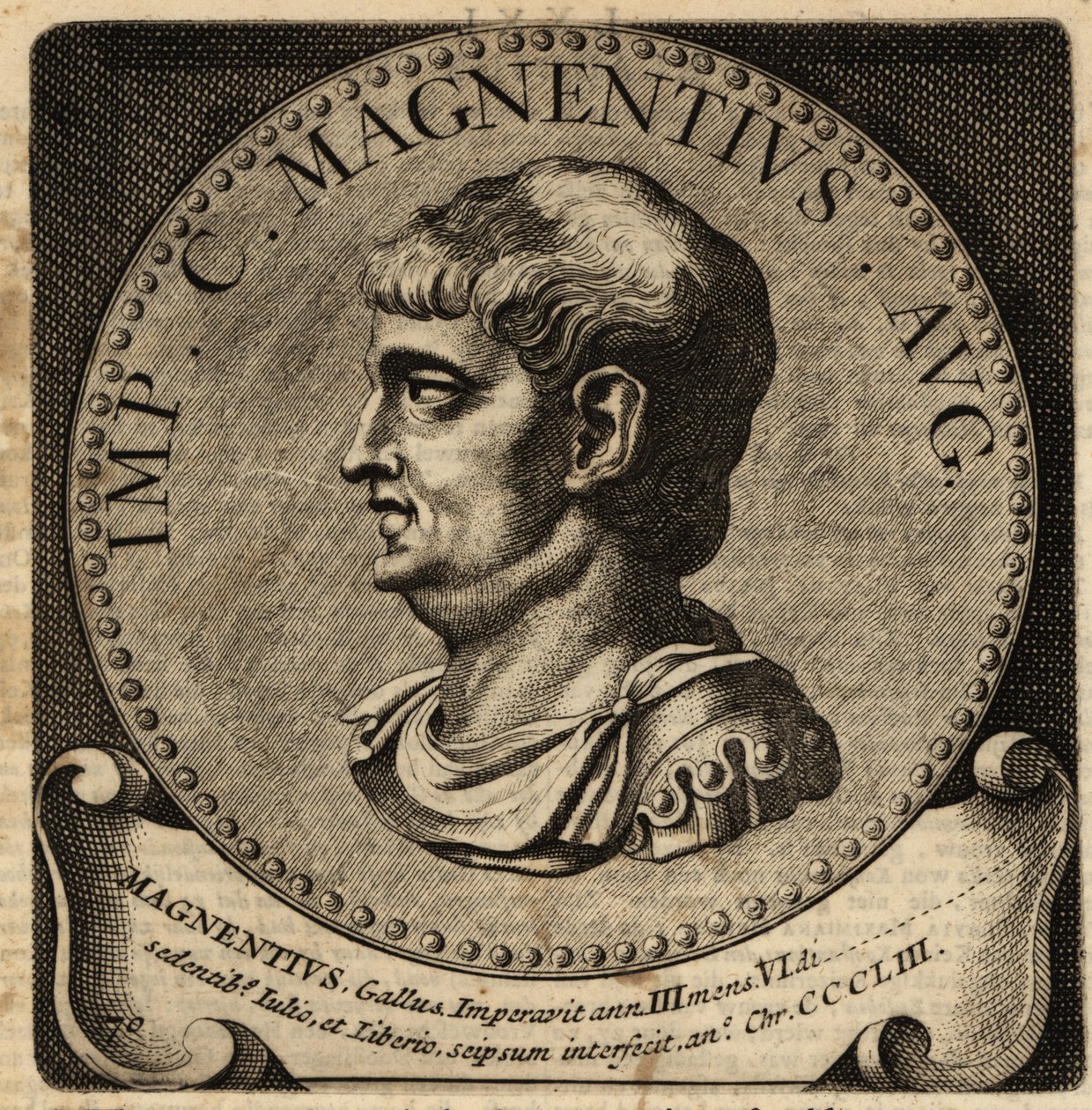 Magnentius római császár portréja. alkotó: Netherlandish School