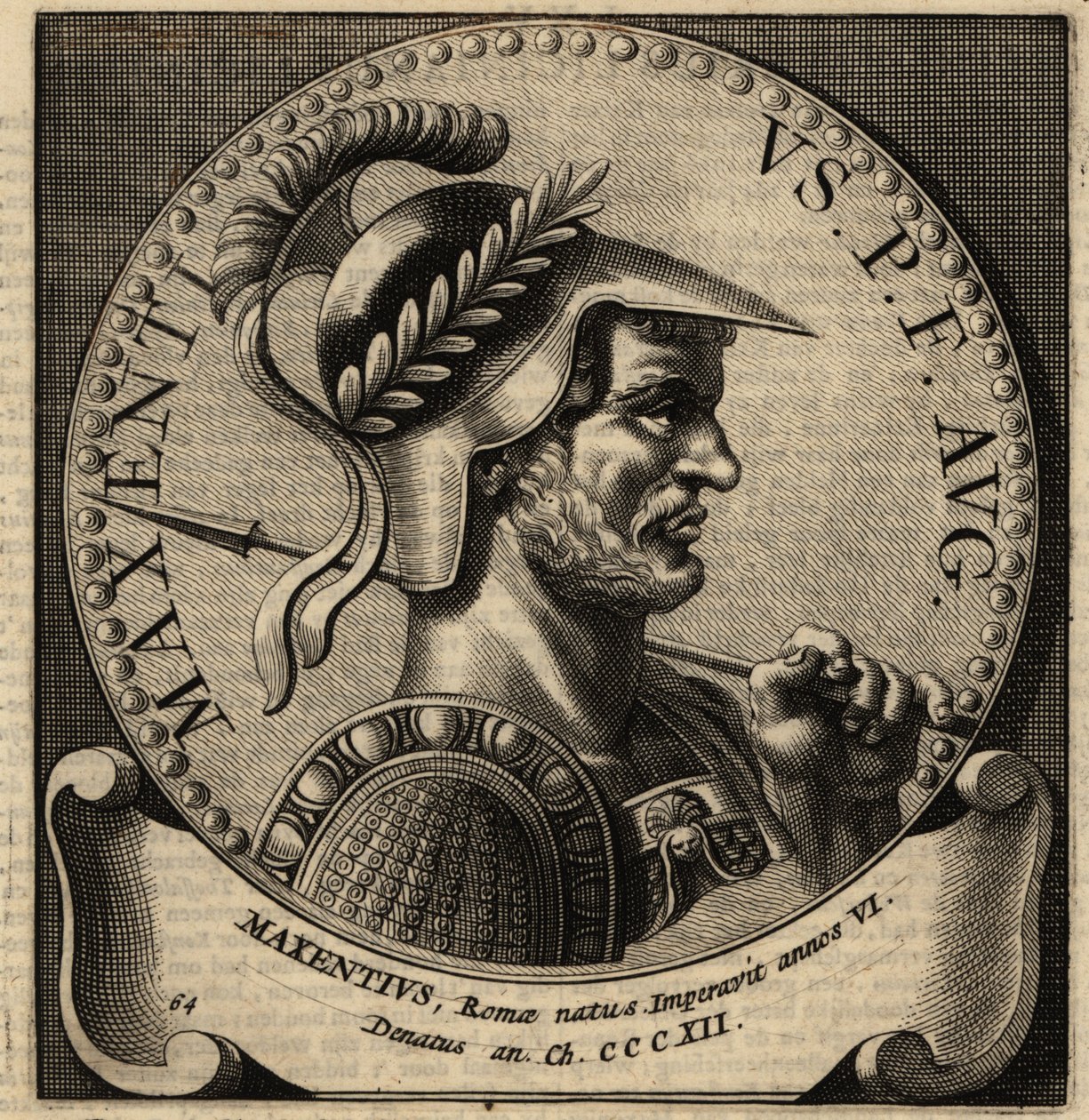 Maxentius római császár portréja. alkotó: Netherlandish School