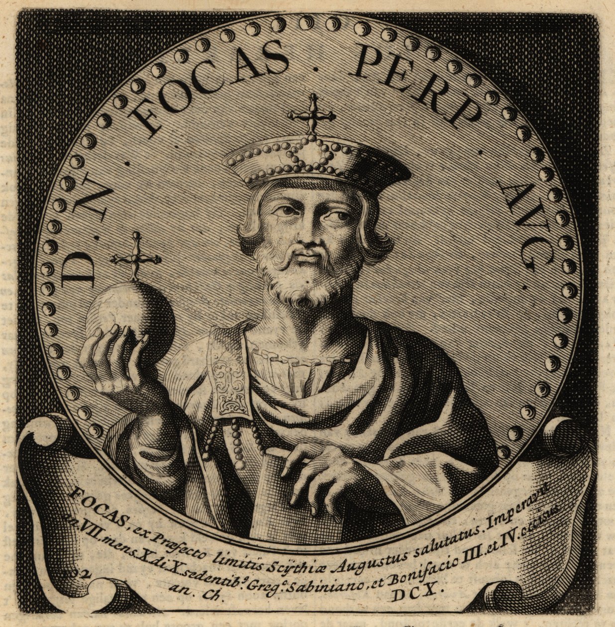 Phocas római császár portréja. alkotó: Netherlandish School