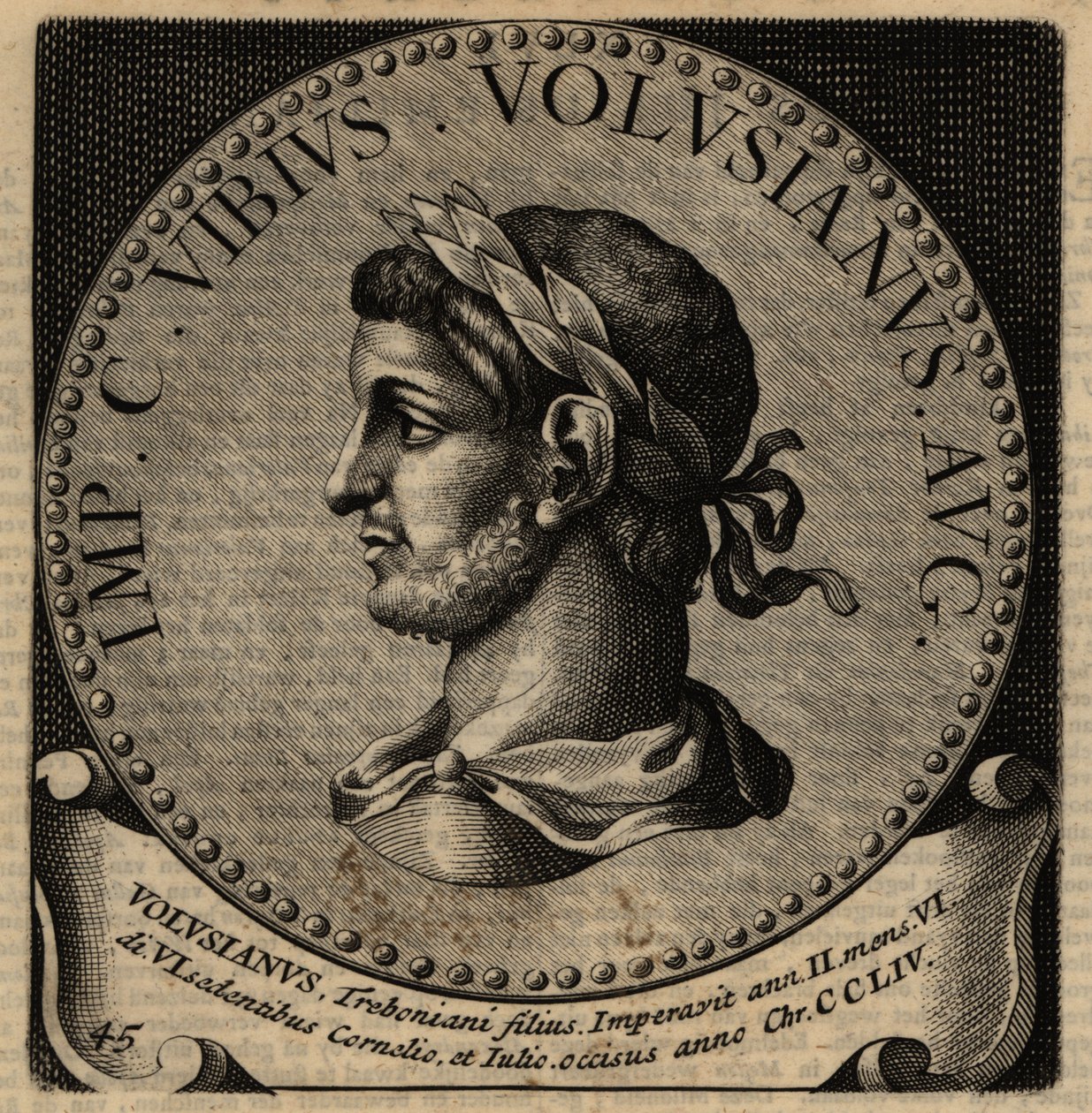 Volusian római császár portréja. alkotó: Netherlandish School