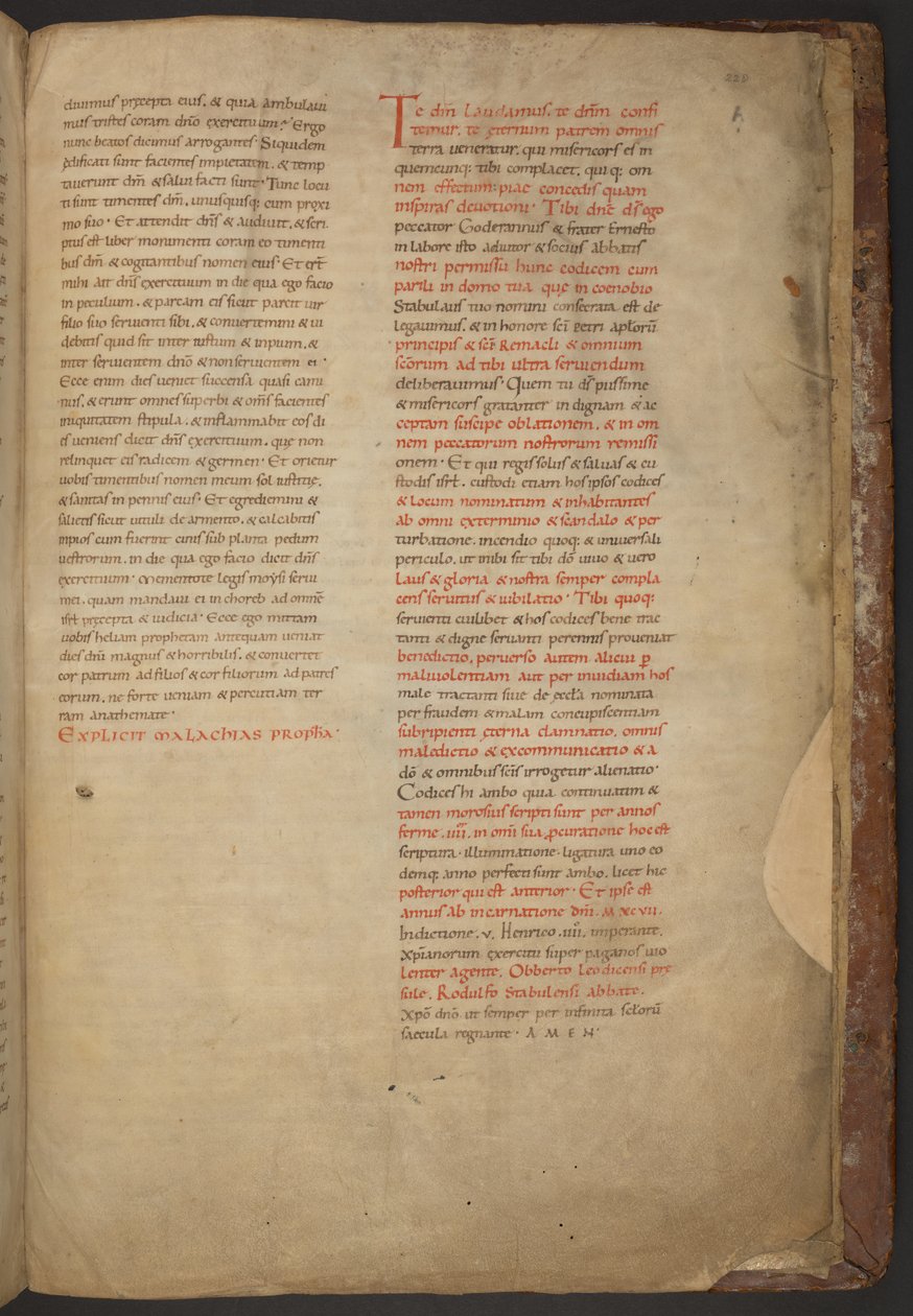 A Stavelot Biblia, Add MS 28106, f.228r. alkotó: Netherlandish School