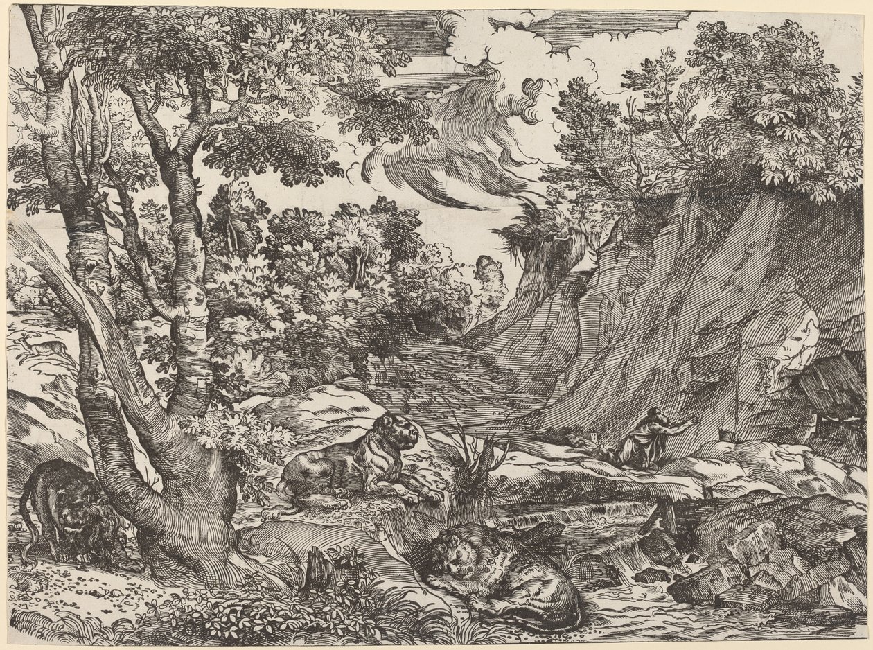 Szent Jeromos a vadonban alkotó: Niccolò Boldrini after Titian