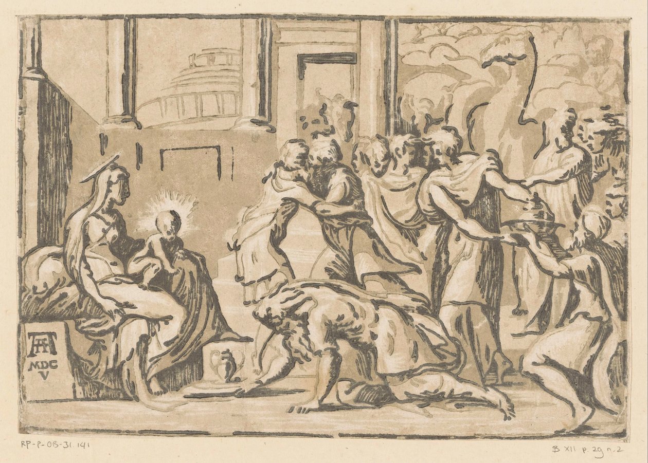 A királyok imádása alkotó: Niccolò Vicentino (attributed to)