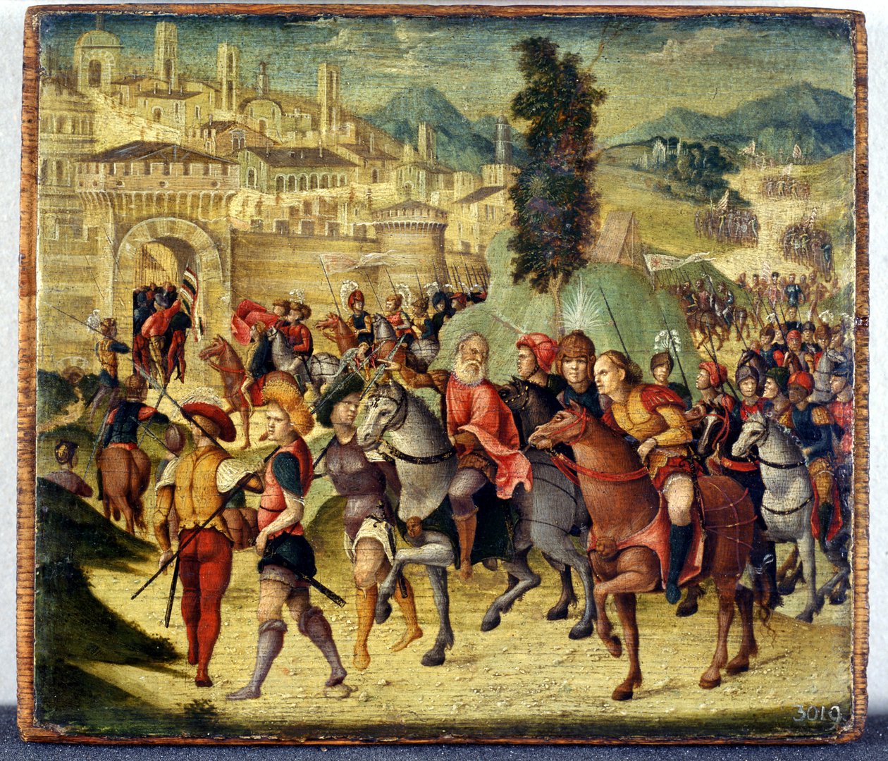 Jelenet a római történelemből (tempera fán) alkotó: Niccolo the Younger Giolfino