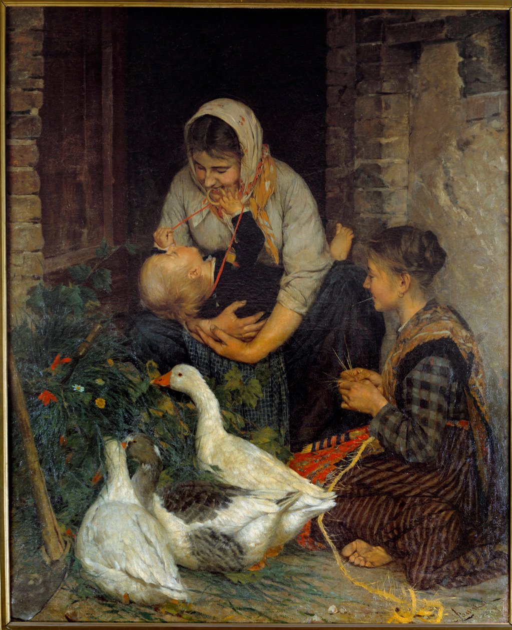Niccolo Cannici (1846-1906) Anyai öröm festménye alkotó: Niccolo Cannicci