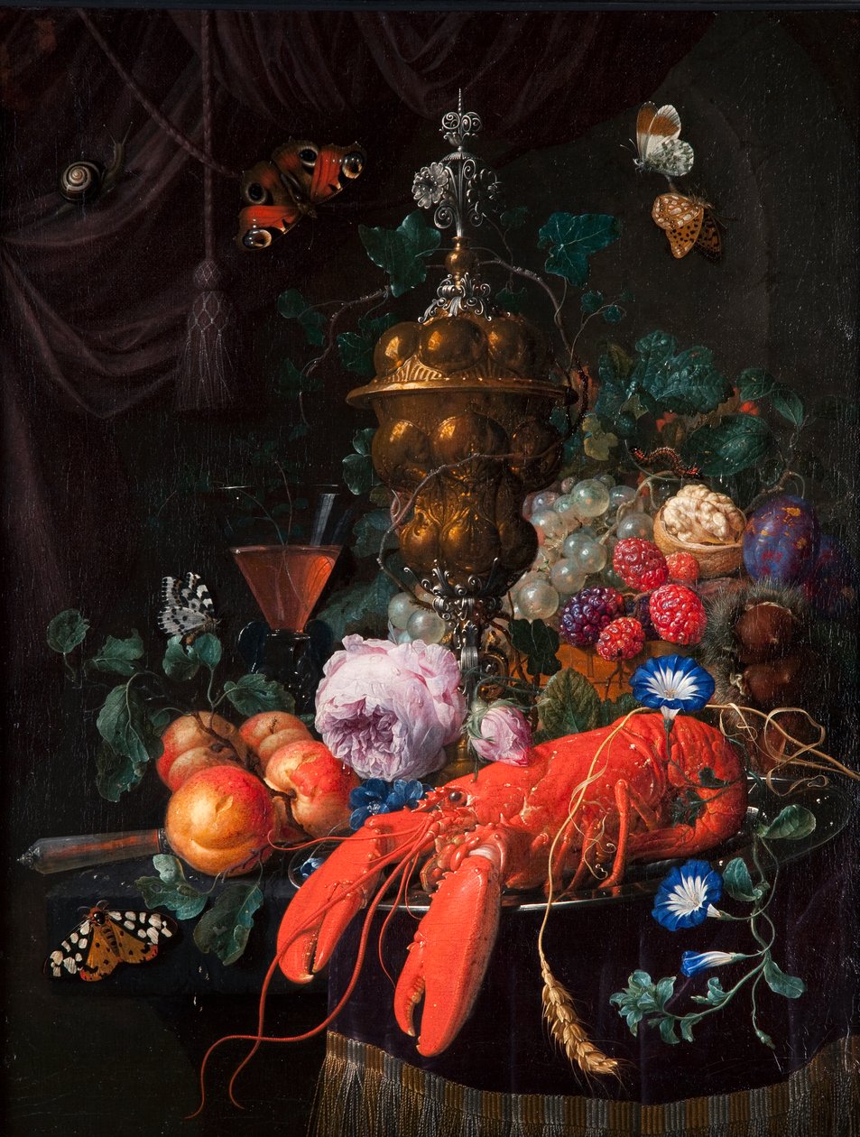 Csendélet homárral, 1678 alkotó: Nicholaes van Verendael