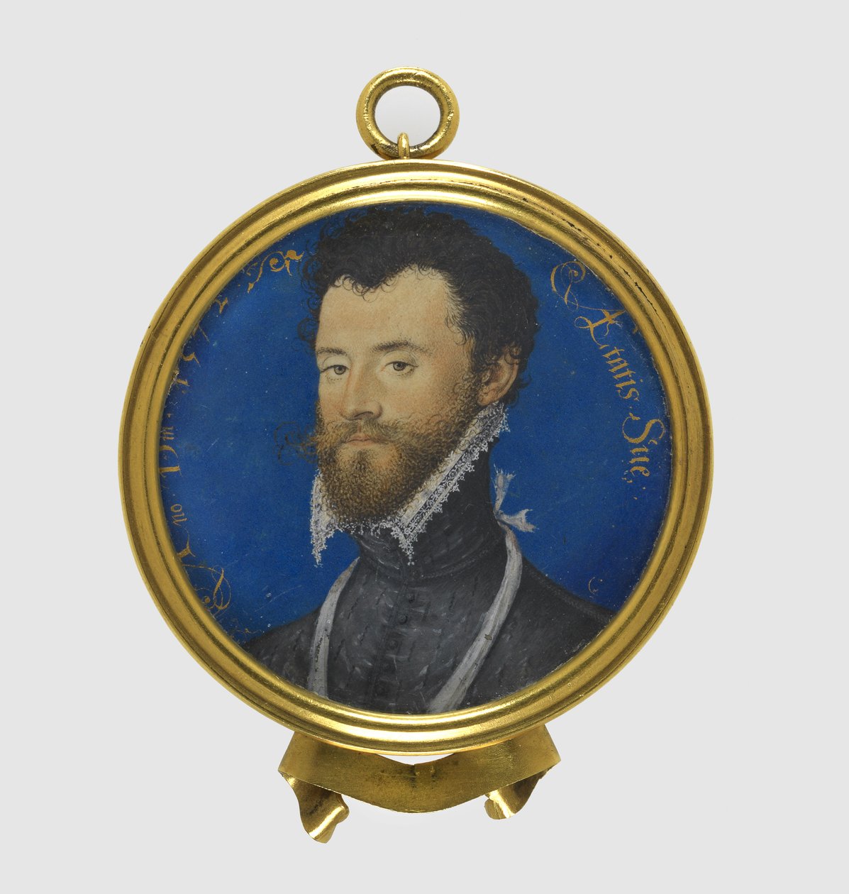 Miniatűr egy ismeretlen férfi portréja, 1572 (wc pergamen) alkotó: Nicholas Hilliard