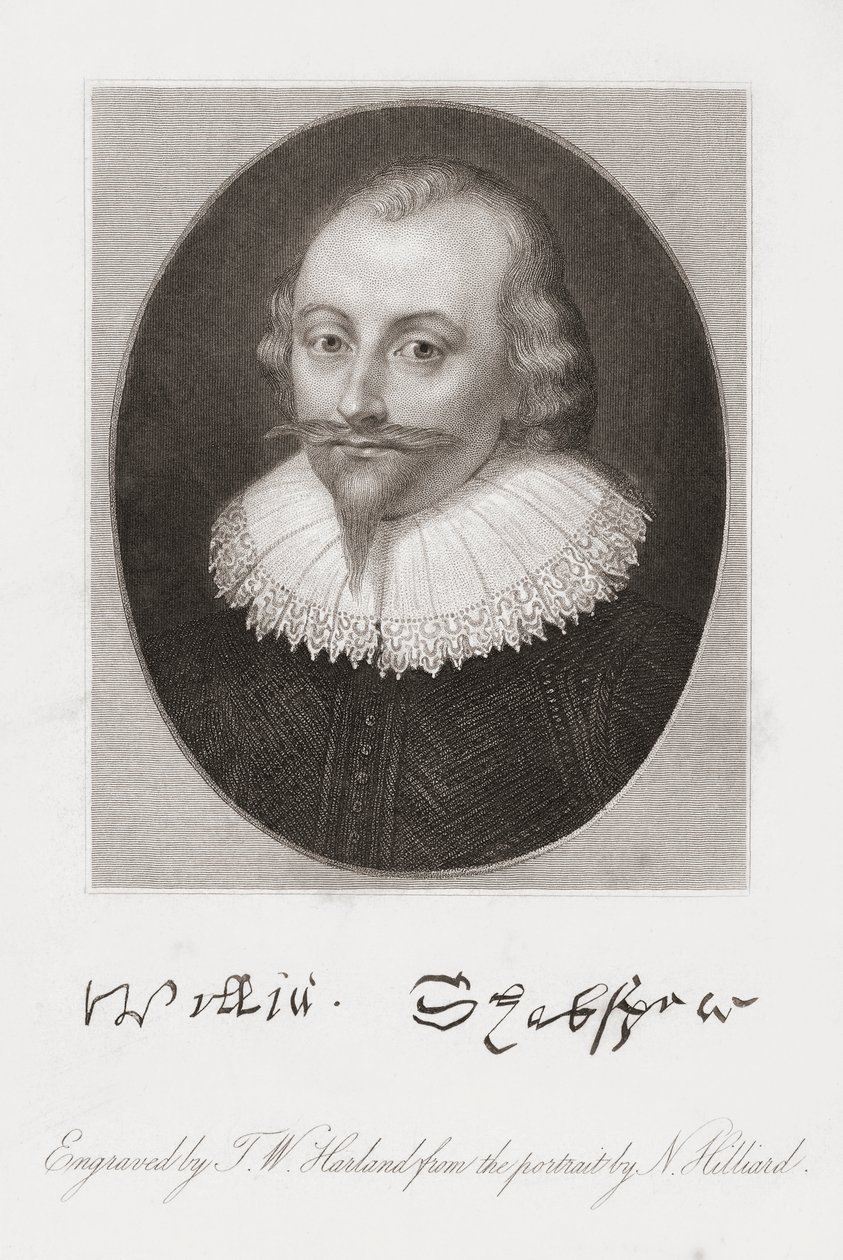 William Shakespeare. Hilliard portréja. alkotó: Nicholas (after) Hilliard